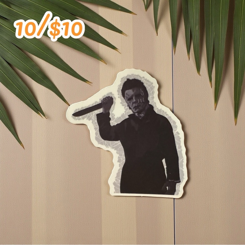 Michael Myers Knife Sticker – Approx. 2 1/2”, Glossy Finish